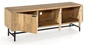 Natúr színű mangófa TV-állvány 145x50x40 cm Mundra – MOME