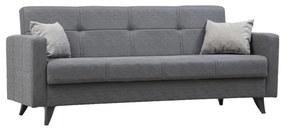 Háromüléses kihúzható kanapé KORFU sötétszürke