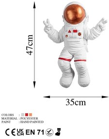 Fali Dekoráció, Peace Sign Astronaut - 3