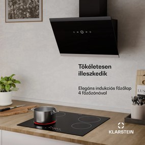 Klarstein Hito üvegkerámia főzőlap | 4 főzőzóna | 6000 W | 9 teljesítményfokozat | 60 cm