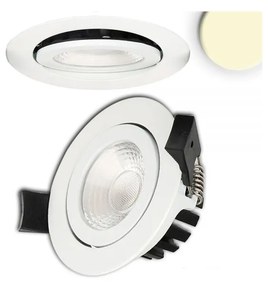 Süllyesztett LED lámpatest, fehér, kerek, 8W, 60°, 650lm, 3000K melegfehér, IP65, CRI94, fényerőszabályozható