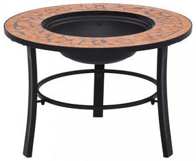 terrakotta kerámia mozaik tűztál 68 cm