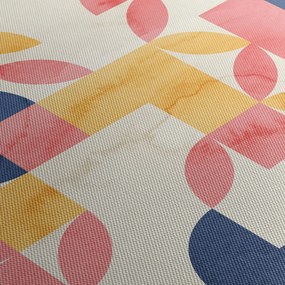 Kép - Absztrakció retro mintákkal (órával) (90x30 cm)