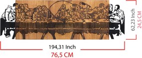 Last fém fali dekoráció, 76,5×24,5 cm