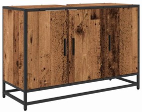 Fürdőszobai mosdószekrény Régi fa 90 x 33 x 60 cm Faanyag