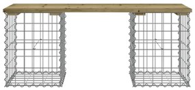 impregnált fenyőfa gabion kerti pad 103 x 31 x 42 cm