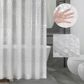 Zuhanyfüggöny Átlátszó Mintás 3D Cseppek 180x200cm