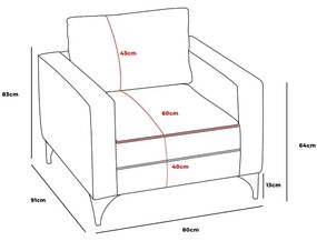Fotel Benu (krém + arany). 1073294