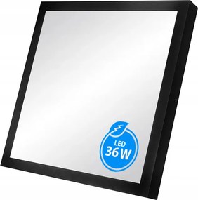 Led Panel 36W Felületi szerelésű fekete 40x40cm Plafon
