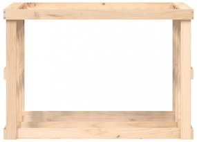 tömör fenyőfa kültéri rönktároló 108x52x74 cm