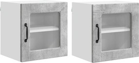 vidaXL Konyhaszekrény 2 pcs Beton Szürke 40 x 31 x 40 cm Faanyag