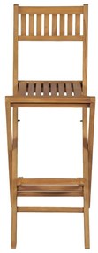 vidaXL 2 db összecsukható tömör tíkfa kültéri bárszék