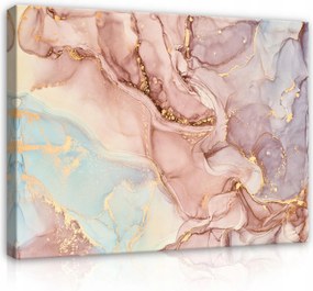 Vászonkép falikép rózsaszín kék arany márvány 100 x 75