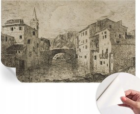 Öntapadós tapéta Divatos 3D fali ragasztóval Városi panoráma 416x254 cm