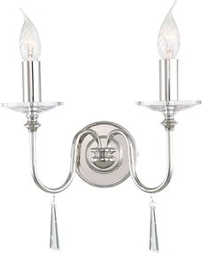 Elstead Lighting FINSBURY PARK FP2-POL-NICKEL Fali lámpa 2x60W/E14