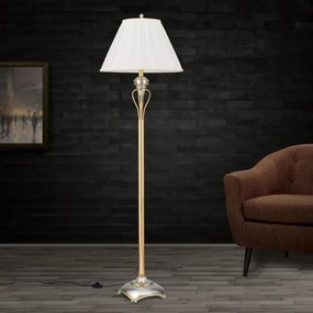 Orion Stl 12-1097/1 - Állólámpa TIZIA 1xE27/60W/230V fehér/arany/patinás