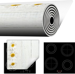 Tűzhelyvédő Szőnyeg Feltekerhető Asztallap 50x52 fehér fa