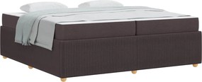 vidaXL Ágykeret matracmal Sötét Barna 200 x 200 cm szövet