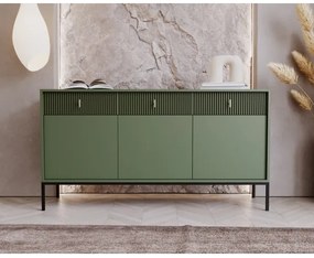 SUE komód zöld/fekete