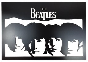 Vidám Fal |  Fából készült fali dekoráció The Beatles fekete