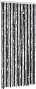 vidaXL szürke és fekete zsenília rovarfüggöny 90x200 cm