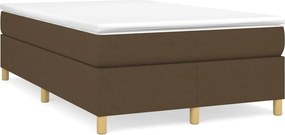 vidaXL sötétbarna szövet rugós ágy matraccal 120 x 200 cm