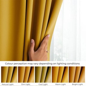 Sárga sötétítő termo függöny 140x245 cm Pleat – Restilo