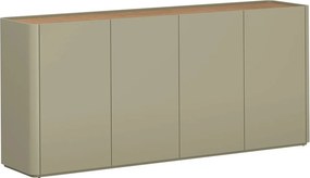Elivo négyajtós komód 200 cm - eukaliptusz / baltic dune tölgy