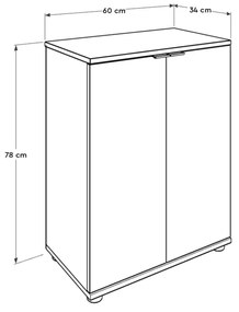 Cipőtároló (cipősszekrény) Selanzzo (szonoma tölgy). 1108468