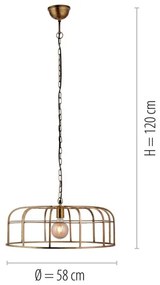 Leuchten Direkt 11493-60 - Csillár láncon AMIR 1xE27/25W/230V