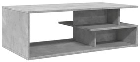 betonszürke szerelt fa dohányzóasztal 102x55x35 cm