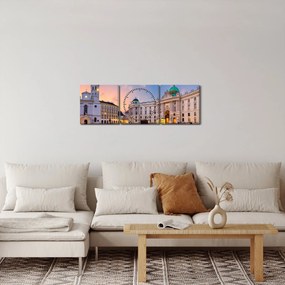 Kép - Austria, Vienna (órával) (90x30 cm)