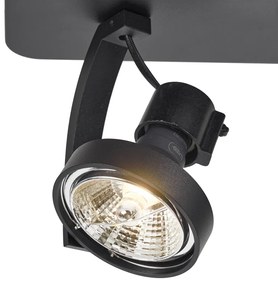 Design mennyezeti spotlámpa fekete GU10 70mm 2-lámpás állítható - Vo