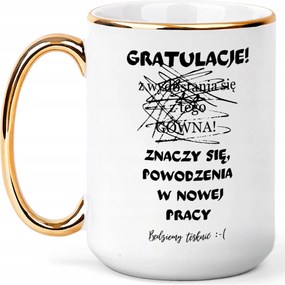 Arany bögre 450ml Búcsú a kolléganőtől Ajándék a kolléganő távozására