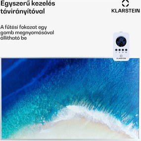 Klarstein Wonderwall Air Art Strand, infravörös hősugárzó, 101 x 60 cm, 600 W, falra szerelhető