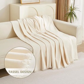 Krémszínű négyszemélyes kanapé huzat Talo – Filumi