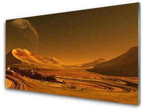 Üvegkép falra Desert Landscape Tér 120x60cm 2 fogas