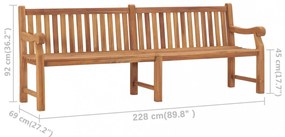 tömör tíkfa kerti pad 228 cm