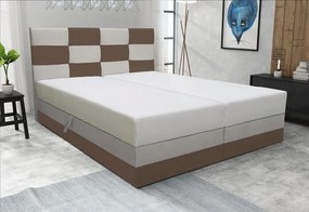MARLEN 140x200 stílusos ágy, barna + bézs
