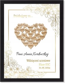 Személyre szabott képkeret 30x20 cm Ajándék pedagógusnapra