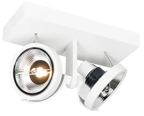 Modern spotlámpa fehér 2-lámpás - Master 111