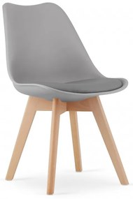 Étkező garnitúra 1 + 4, ADRIA 120x80cm fehér asztal + BALI MARK szék szürke