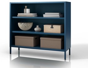 Alacsony polcos szekrény LUCA , 1000 x 900 x 350 mm, Modern: sötétkék