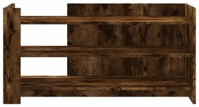 Füstös tölgy színű szerelt fa dohányzóasztal 100 x 50 x 50 cm