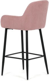 Barová židle, růžová, látka,AUB-V4009 PINK6
