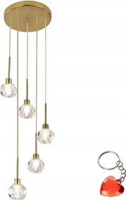 Elegáns 5 pontos arany függőlámpa G9 Kassia Rabalux