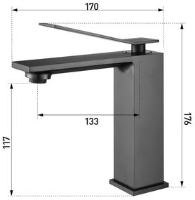 AREZZO design ROCKFIELD Mosdócsaptelep, fekete AR-9901BL
