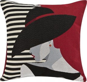 Dekoratív párnahuzat 45x45 cm Fekete kalap