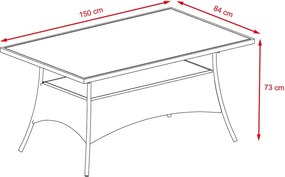 Avenberg ESPERIA 13-részes kerti rattan szett