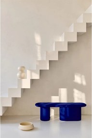 Kék gyapjú párnázott pad Rull – noo.ma